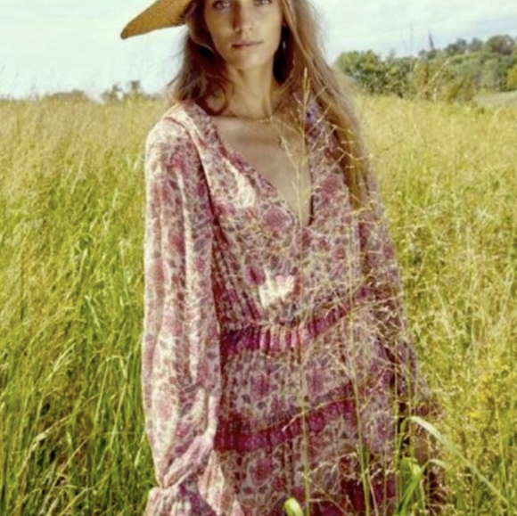 Anthro Love The Label Tippy Ruffle Maxi Dress - Picture 14 of 14